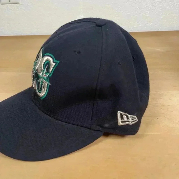 Seattle Mariners double S New Era fitted hat, navy blue, original fit size 7 1/4 - Picture 6 of 6